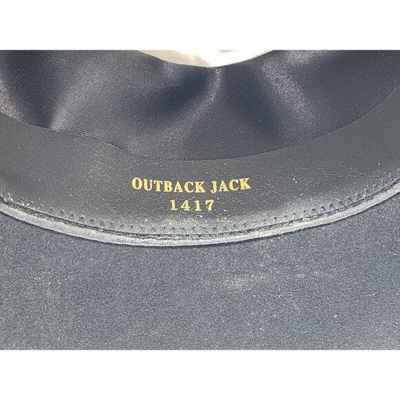 Outback Trading Co. Broken Hill Collection Mens Wool Cowboy Hat Black Size 6 7/8 - Picture 7 of 10